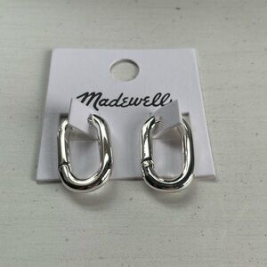 Madewell Carabiner Medium Hoop Earrings